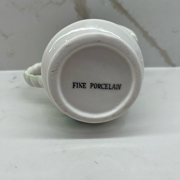 Kitschy Cute Floral Latte Pitcher Fine Porcelain with Lady Bug and Worm - Picture 5 of 5